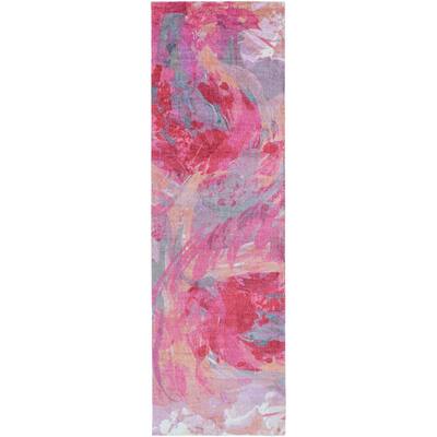 The Curated Nomad Kezar Abstract Watercolor Runner Rug