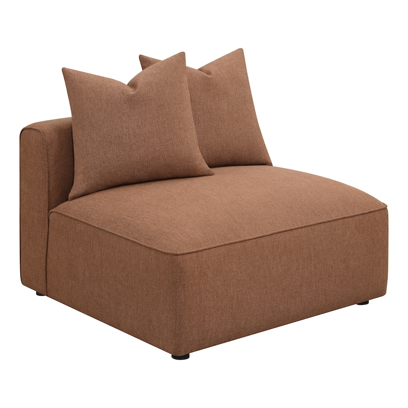Colleen Terracotta 6-piece Upholstered Tight Seat Modular Sectional