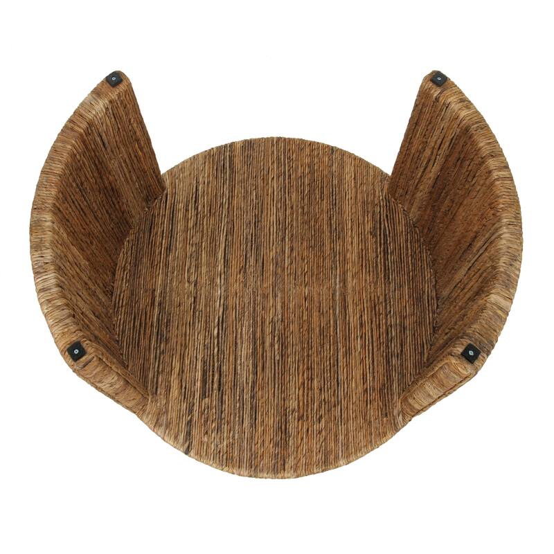 NPD Furniture Kanza Handwoven Abaca Coffee Table with Open Shelf