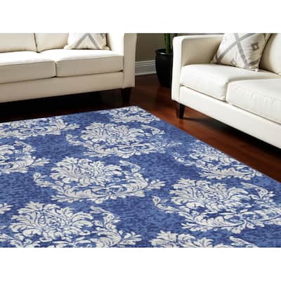 Power Loomed Distressed Non Skid Stain Resistant Area Rug - 120' X '96' X '0.39