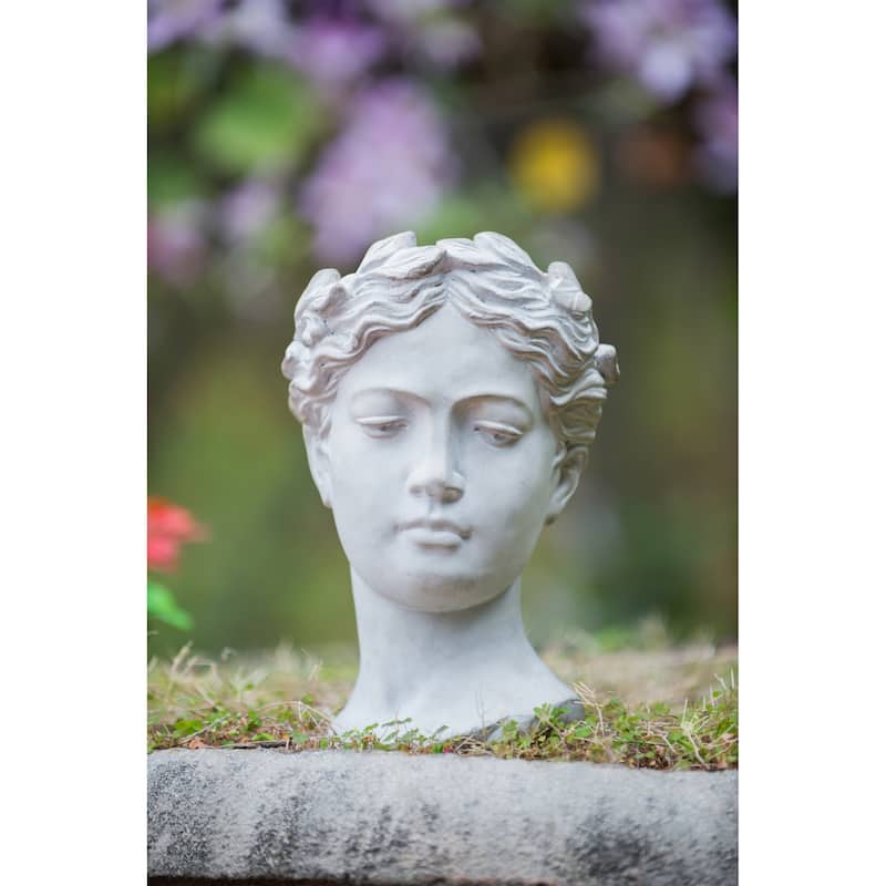 Cement Head Planter - Grey