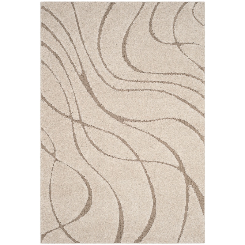 SAFAVIEH Florida Shag Sigtraud Abstract Waves 1.2-inch Thick Rug