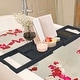 preview thumbnail 8 of 36, Bathtub Tray for Tub - Adjustable Bamboo Bath Tray for Tub - Collapsible Bathtub Caddy Bath Tub Tray Wood - Bath Accessories