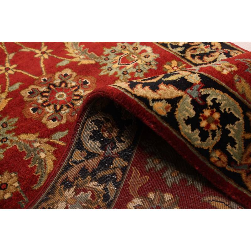ECARPETGALLERY Hand-knotted Mirzapur Dark Red Wool Rug - 2'4 x 7'10