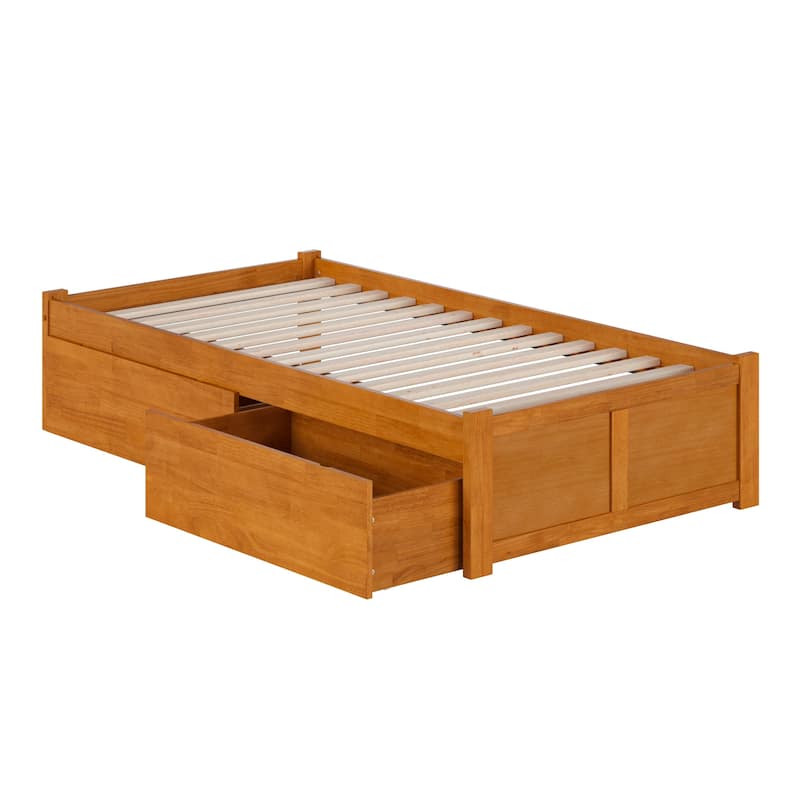 Concord Platform Bed with Footboard and Storage Drawers