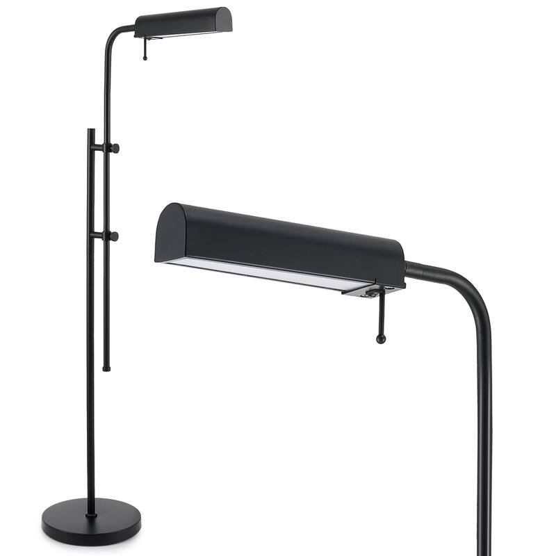 62.5 in. Industrial 1-Light 3CCT LED Pharmacy Floor Lamp for Living Room with Metal Shade