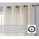 preview thumbnail 33 of 94, HLC.me Abbey Faux Linen Textured Semi Sheer Privacy Light Filtering Transparent Window Grommet Curtain Panels, Pair