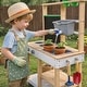 preview thumbnail 1 of 11, Teamson Kids Outdoor Wooden Mud Kitchen, Garden Playset, Kids Pretend Cooking Play Kitchen with Sink, Chalkboard, Backyard Toy Kitchens
