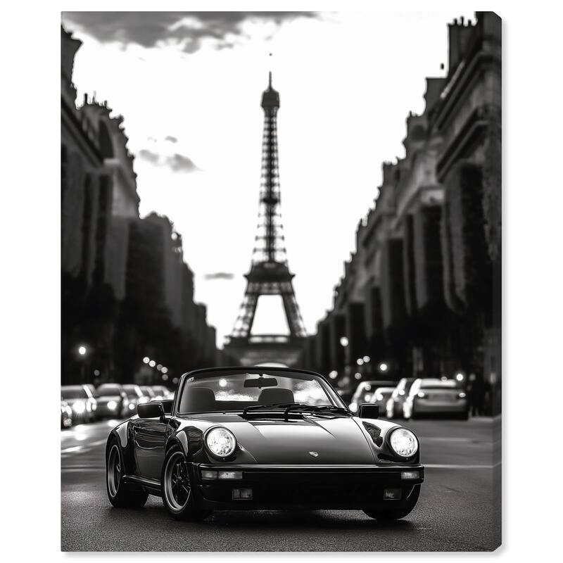Street Scene with Porsche Canvas by Art Remedy, Gallery Wrapped - 20" x 24"
