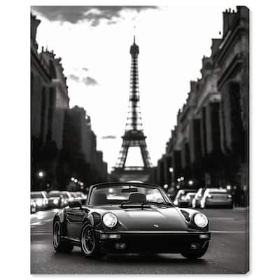 Street Scene with Porsche Canvas by Art Remedy, Gallery Wrapped
