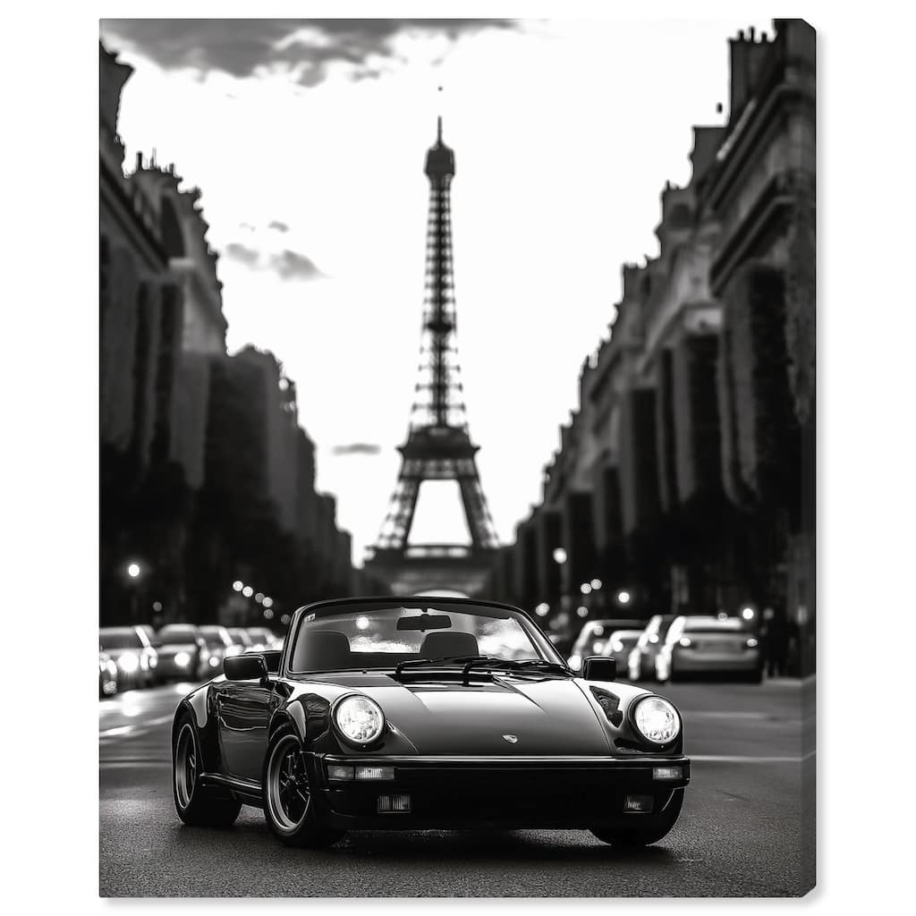 Street Scene with Porsche Canvas by Art Remedy, Gallery Wrapped