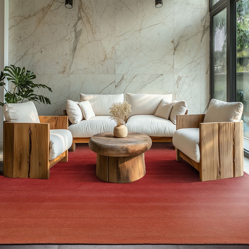 Multi Color Coral Ombre Designer Wool Rug for Modern Interiors