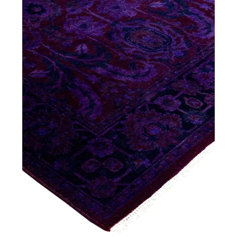 Overdyed One-of-a-Kind Hand-Knotted Area Rug - Purple - 3' 1" x 5' 2"