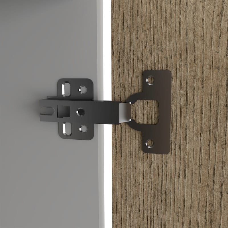 Wall Cabinet with Two Doors, Two Internal Shelves, Space-Efficient Storage
