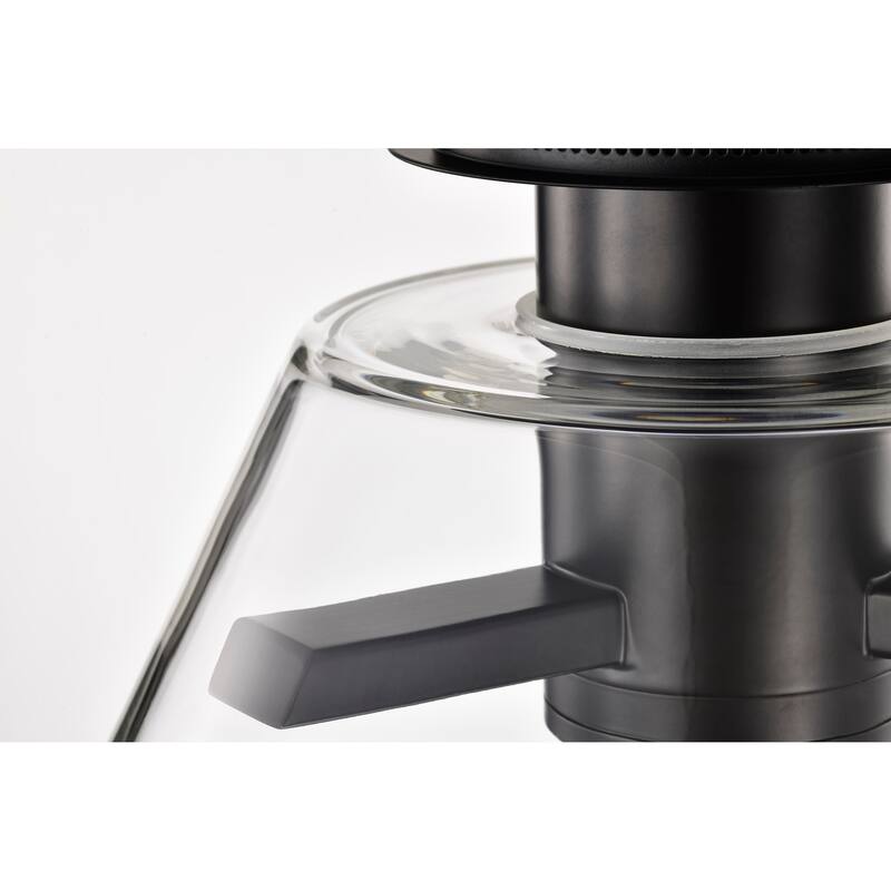Edmond - 14 Inch LED Semi Flush - Matte Black with Clear Glass