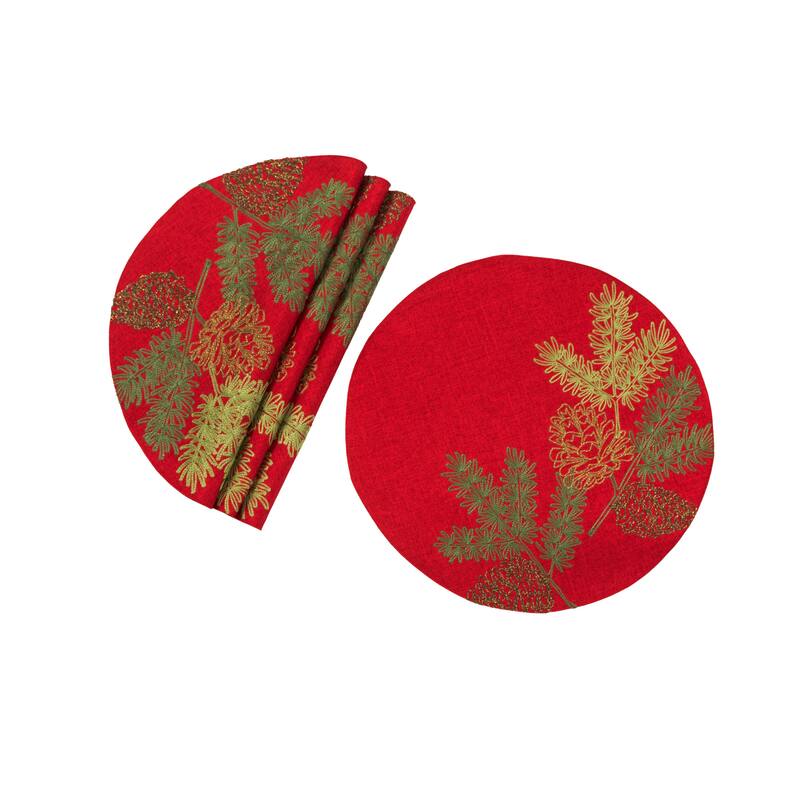 Polyester Embroidered Placemat - Round - 16"