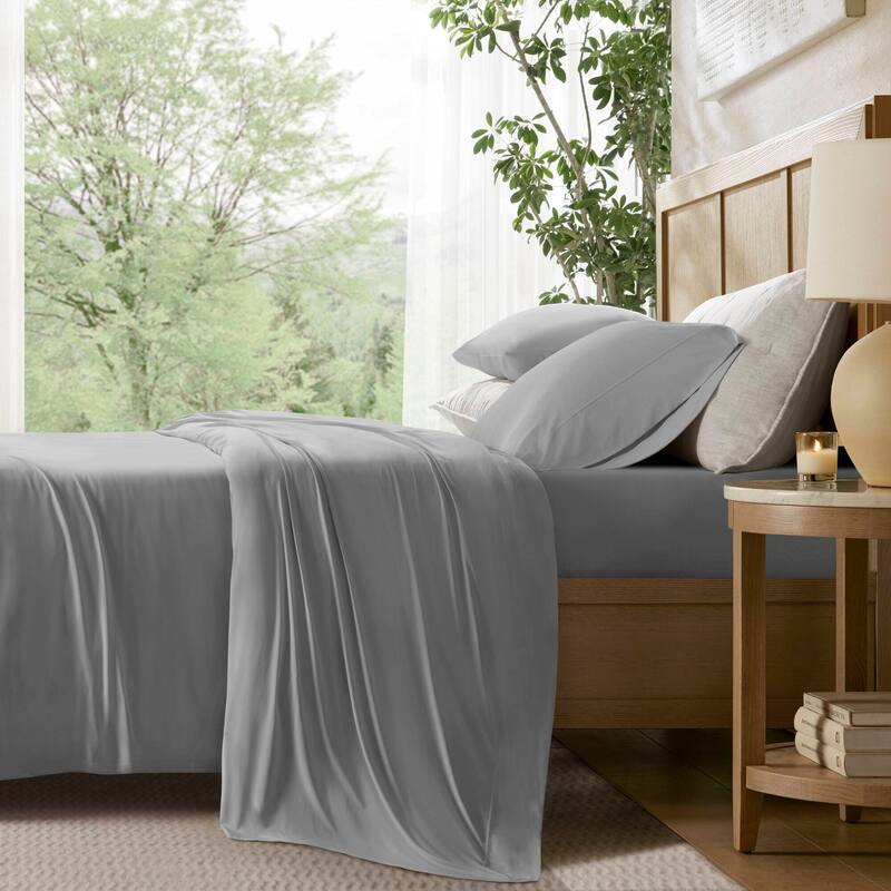 Harbor House Cool Touch Stretch Jersey Knit Sheet Set - Cal King - Grey