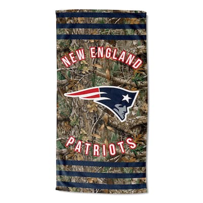 NFL New England Patriots Real Tree Stripes Beach Towel 30×60 Inches - 30x60