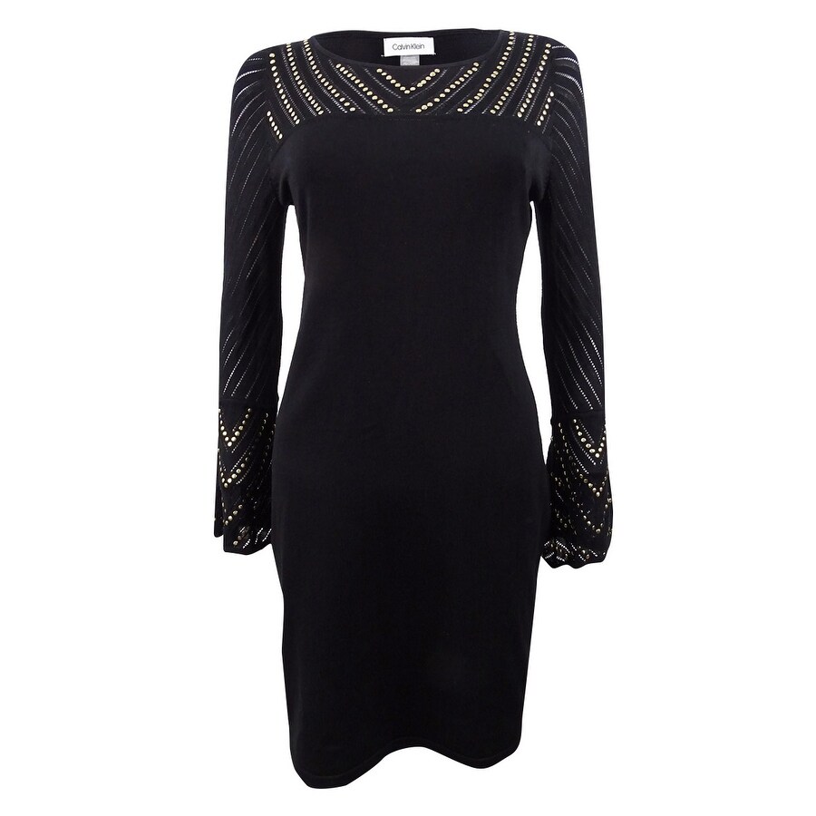 calvin klein plus size black dress