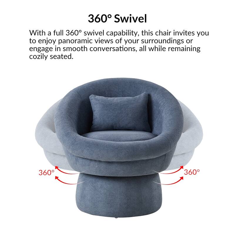 Patti Modern Upholstered Swivel Barrel Chair Set by HULALA HOME