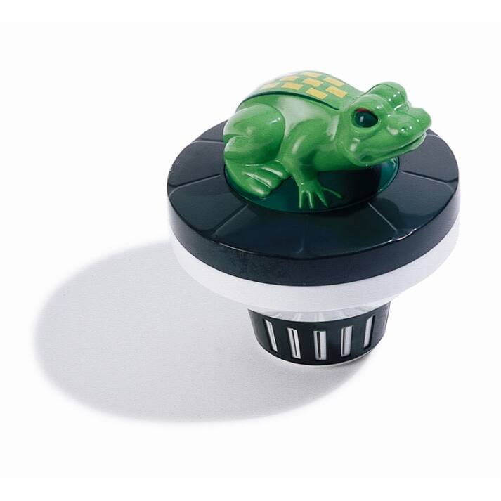7.5-Inch Green Black Frog Floating Swimming Pool Chlorine Dispenser