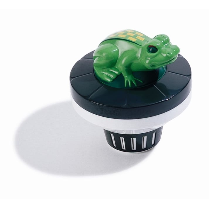 7.5-Inch Green and Black Frog Floating Swimming Pool Chlorine Dispenser - 7.5"