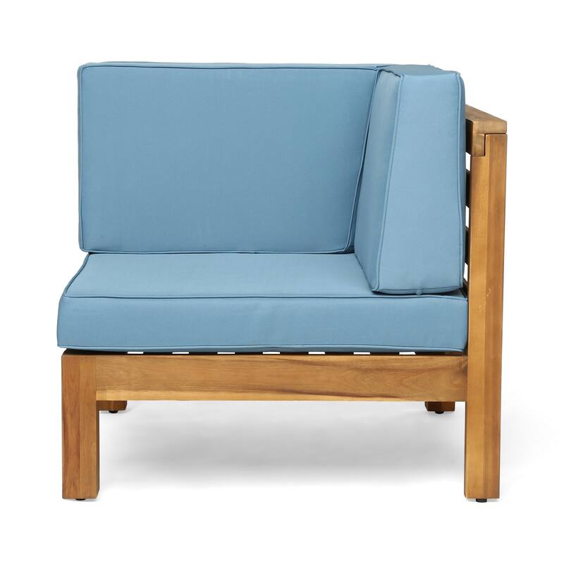 Roomfitters 3-Piece Acacia Wood Outdoor Loveseat Set with Coffee Table