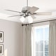 preview thumbnail 1 of 11, Hunter 44" Crystal Peak Ceiling Fan with LED Light Kit and Pull Chain, Casual, Transitional Brushed Nickel