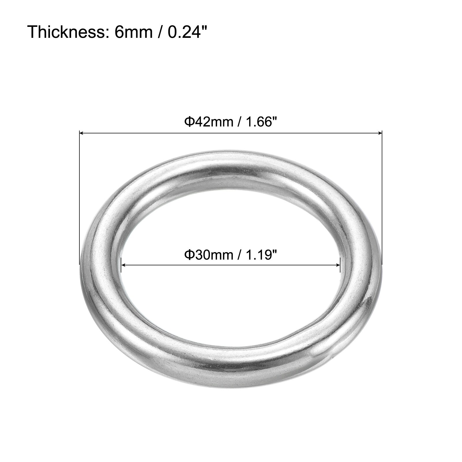 1/5/10Pcs 304 Stainless Steel Ring Welded Metal O Ring 20mm 30mm