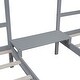 preview thumbnail 21 of 20, Double Twin Size Triangular House Kids Beds Frame with Built-in Table for Shared Space, Solid Pine Construction, White
