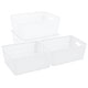 preview thumbnail 26 of 44, Simplify 4 Pack Slide 2 Stack It Storage Tote Baskets White - Large