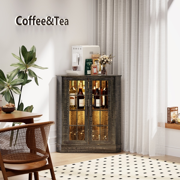 20 Wide Corner Storage Cabinet N A Black