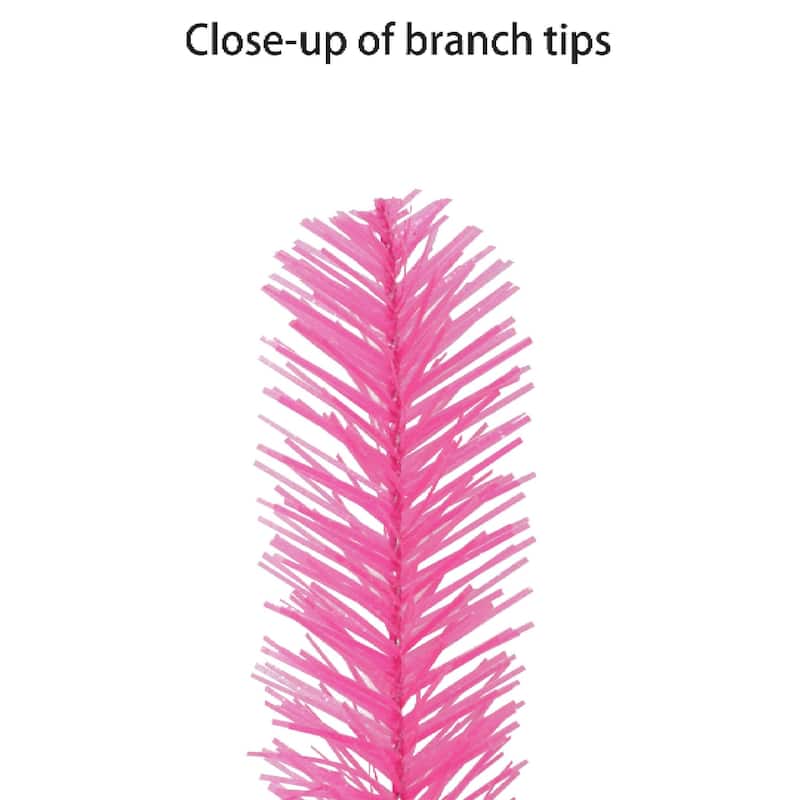 7.5' Pre-lit Dark Green PVC/Hardneedle Tree