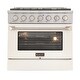 preview thumbnail 35 of 43, KUCHT 36 in. 5.2 cu. ft. Propane Gas Range with Sealed Burners and Convection Oven with interchangeable color door.