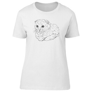 Shop Cute Kitten Cat Draw Tee Women S Image By Shutterstock