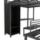 preview thumbnail 7 of 10, Metal Bunk Bed with Desk Chair and Wardrobe, Multifunctional Loft Frame with Built-in Storage