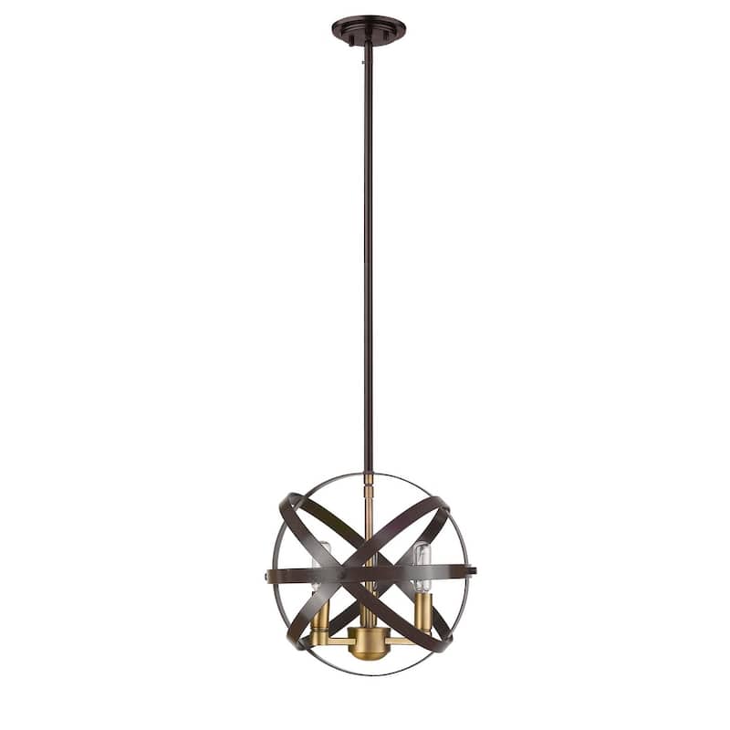 Z-Lite Cavallo 3 Light 12" Wide Globe Chandelier
