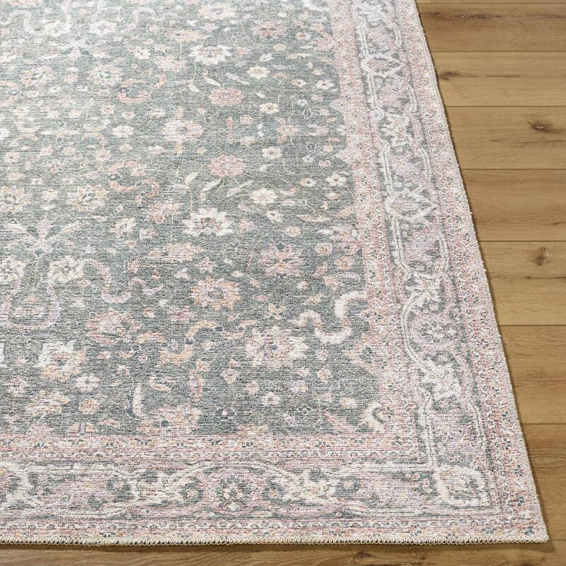Livabliss Vinny Traditional Medallion Washable Area Rug