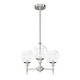preview thumbnail 3 of 12, Hunter Xidane Metal and Glass Orb Chandelier - Entry, Kitchen or Dining Room Table, Bedroom - Mid-Century Modern, Transitional