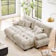 Option Light Coffee-2 Seat-2 Ottoman