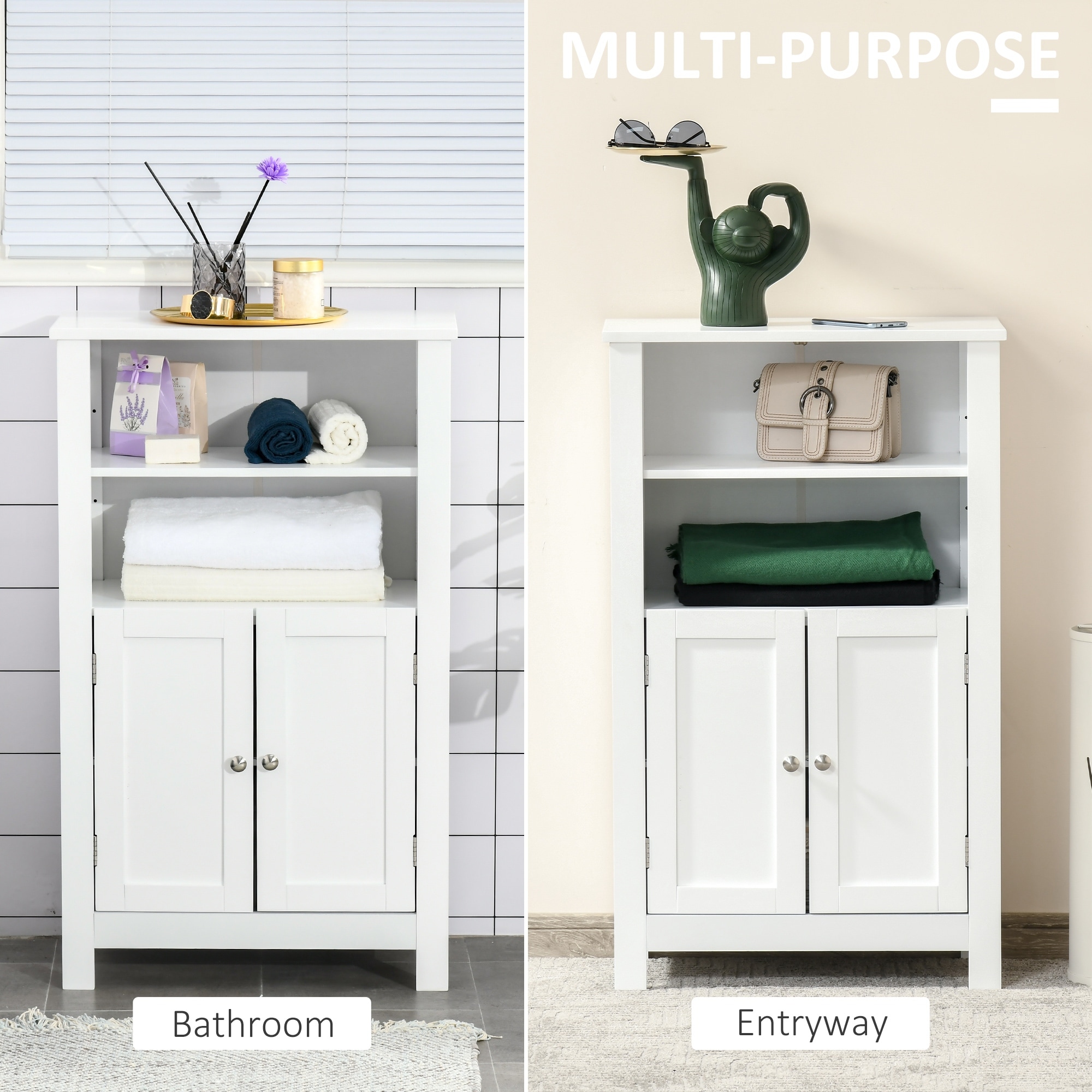 Kleankin Freestanding Bathroom Floor Cabinet