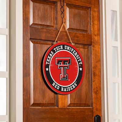 Texas Tech University Wooden Door Decor Wall Sign - Multi-Color
