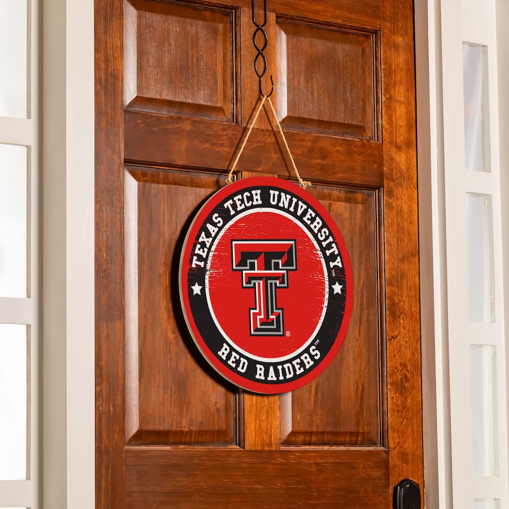 Texas Tech University Wooden Door Decor Wall Sign - Multi-Color