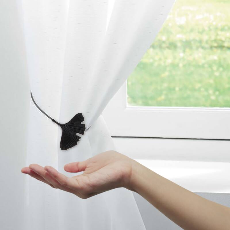 Magnetic Curtain Tieback Ginkgo Leaf Design