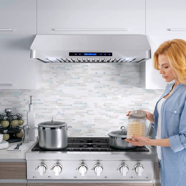 Cosmo 36 in. Ducted Under Cabinet Range Hood with 500 CFM, 4 ...