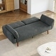 preview thumbnail 2 of 13, 73" W Upholstered Corduroy Convertible Sleeper Sofa Bed with Pillows