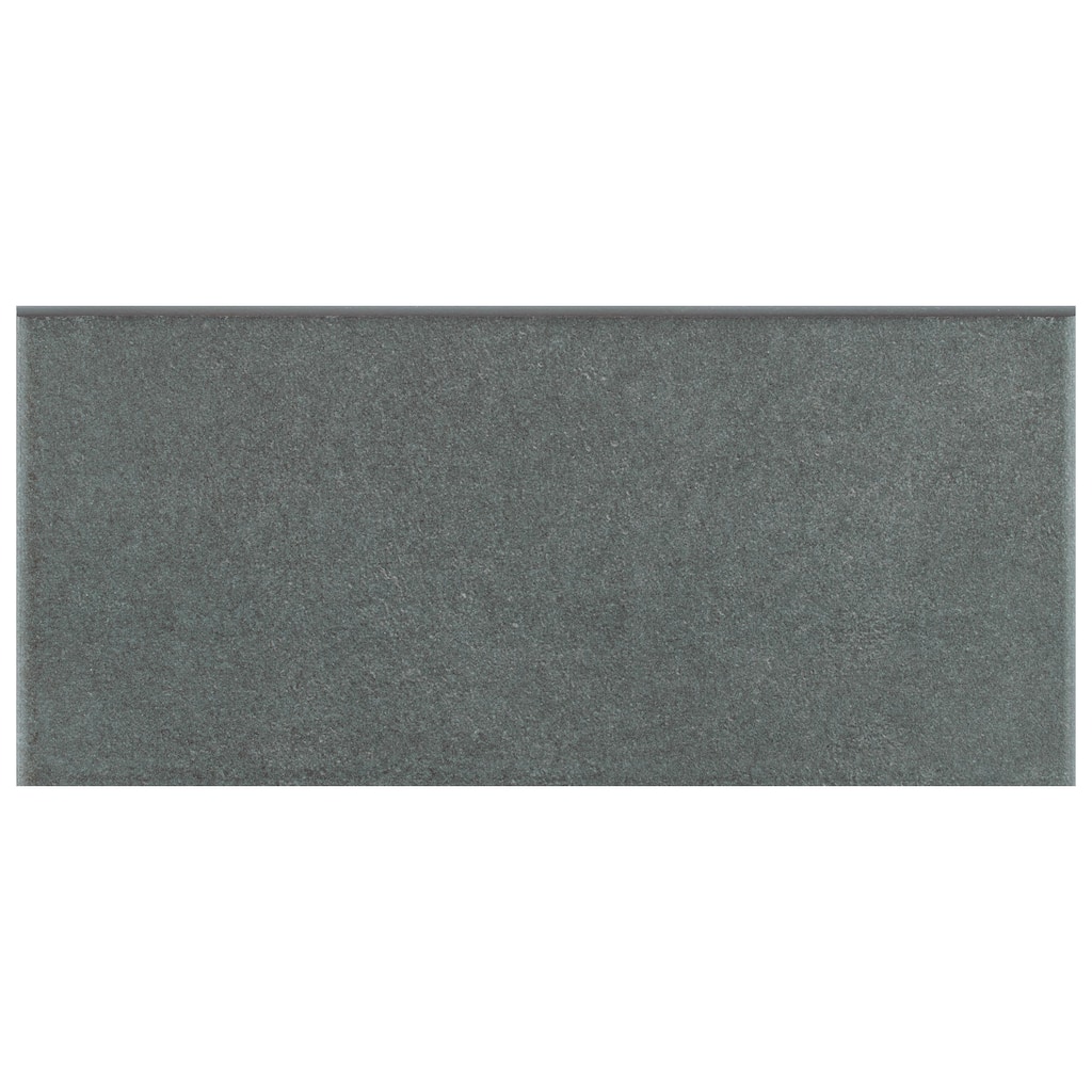 Merola Tile Twenties Bullnose Black 3-1/2" x 7-3/4" Ceramic Floor and Wall Trim - (1 Tile)
