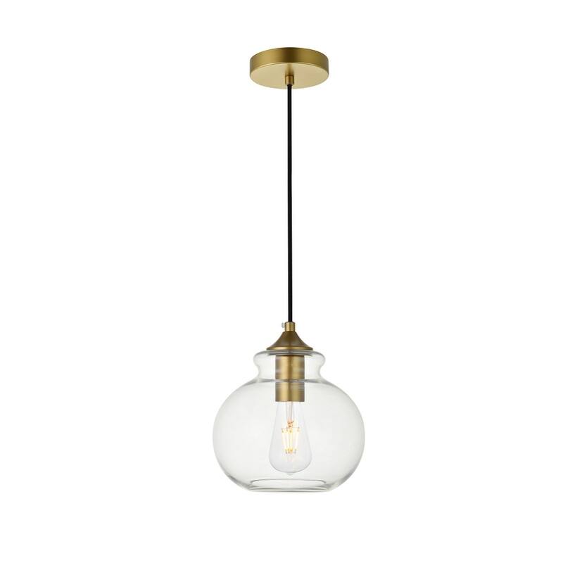 1-light 8-inch Pendant Light w/ Clear Glass Shade