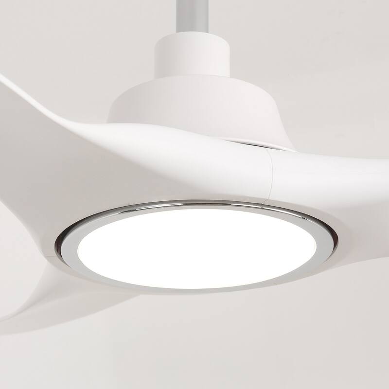 52-inch Modern White 3-Blade DC Motor Smart Ceiling Fan with Remote