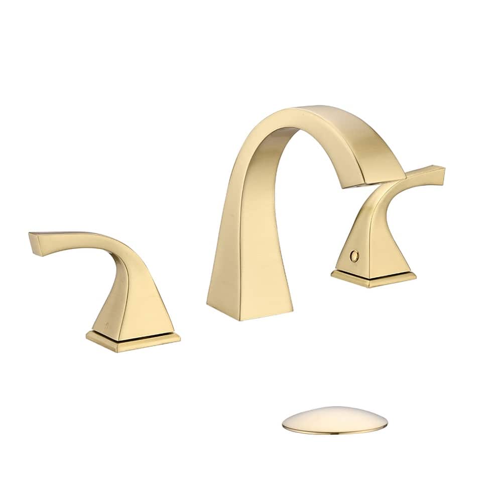 BATHLET Artistic Arc Widespread Bathroom Faucet With Drain